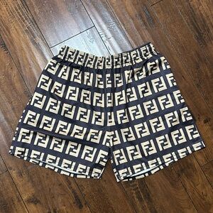 Designer Inspired FF All Over Print Logo Mesh Athletic Shorts Size XL